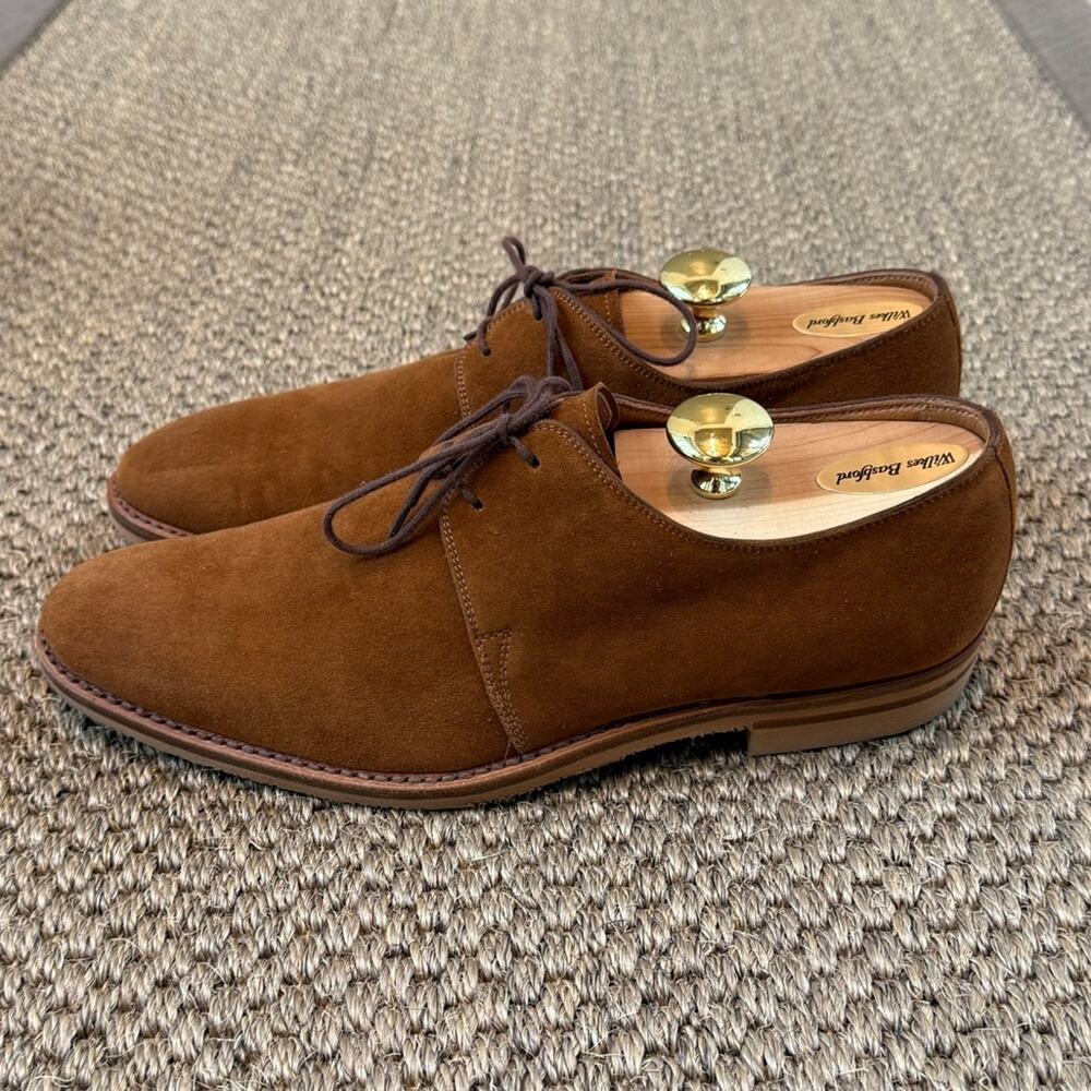 Men’s Gravati Brown Suede Lace Up Dress Shoe Size 8.5 Made in Italy